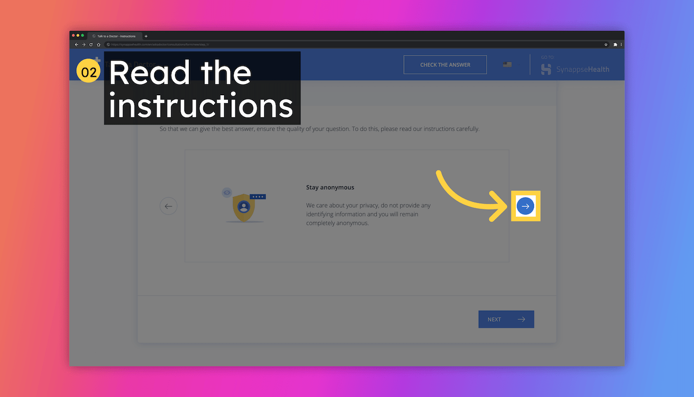 Talk to a Doctor Instructions - step 2